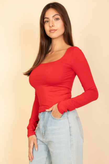 Square Neck Long Sleeve Top – alternate view