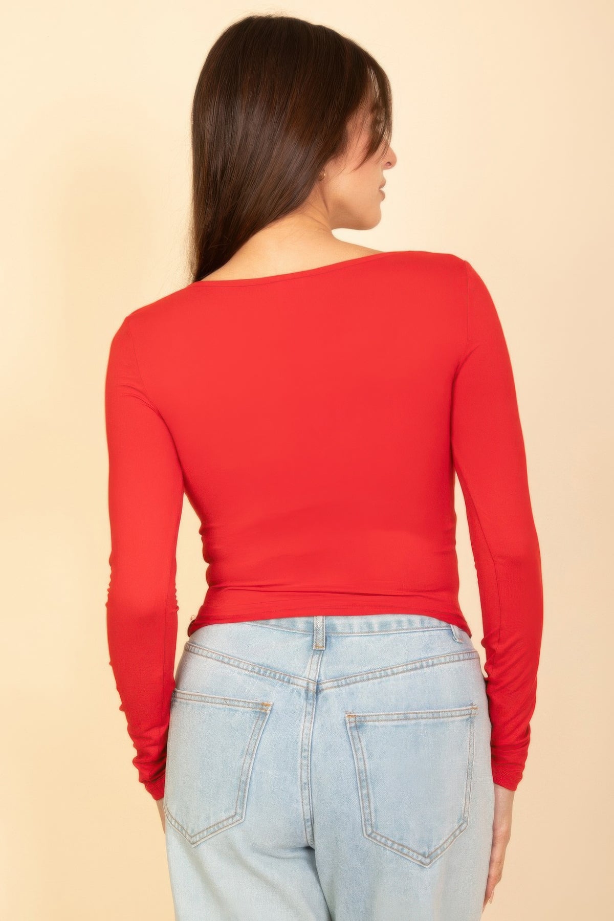 Square Neck Long Sleeve Top – alternate view