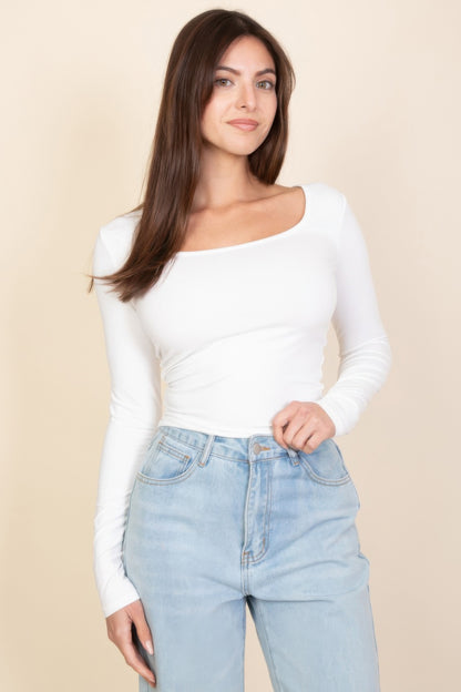 Square Neck Long Sleeve Top – alternate view