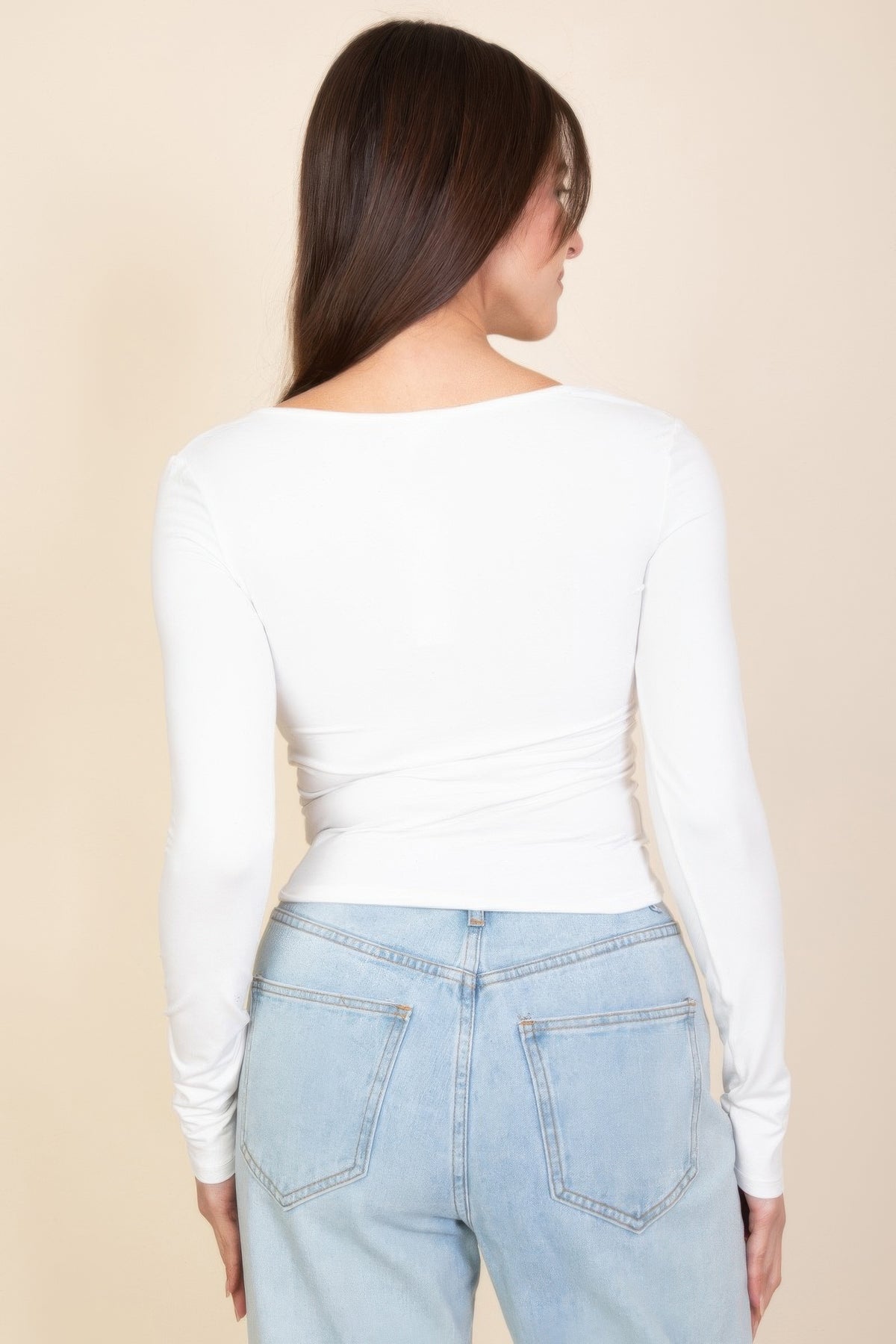 Square Neck Long Sleeve Top – alternate view