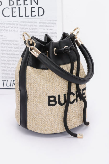 Faux Straw Bucket Bag – alternate view