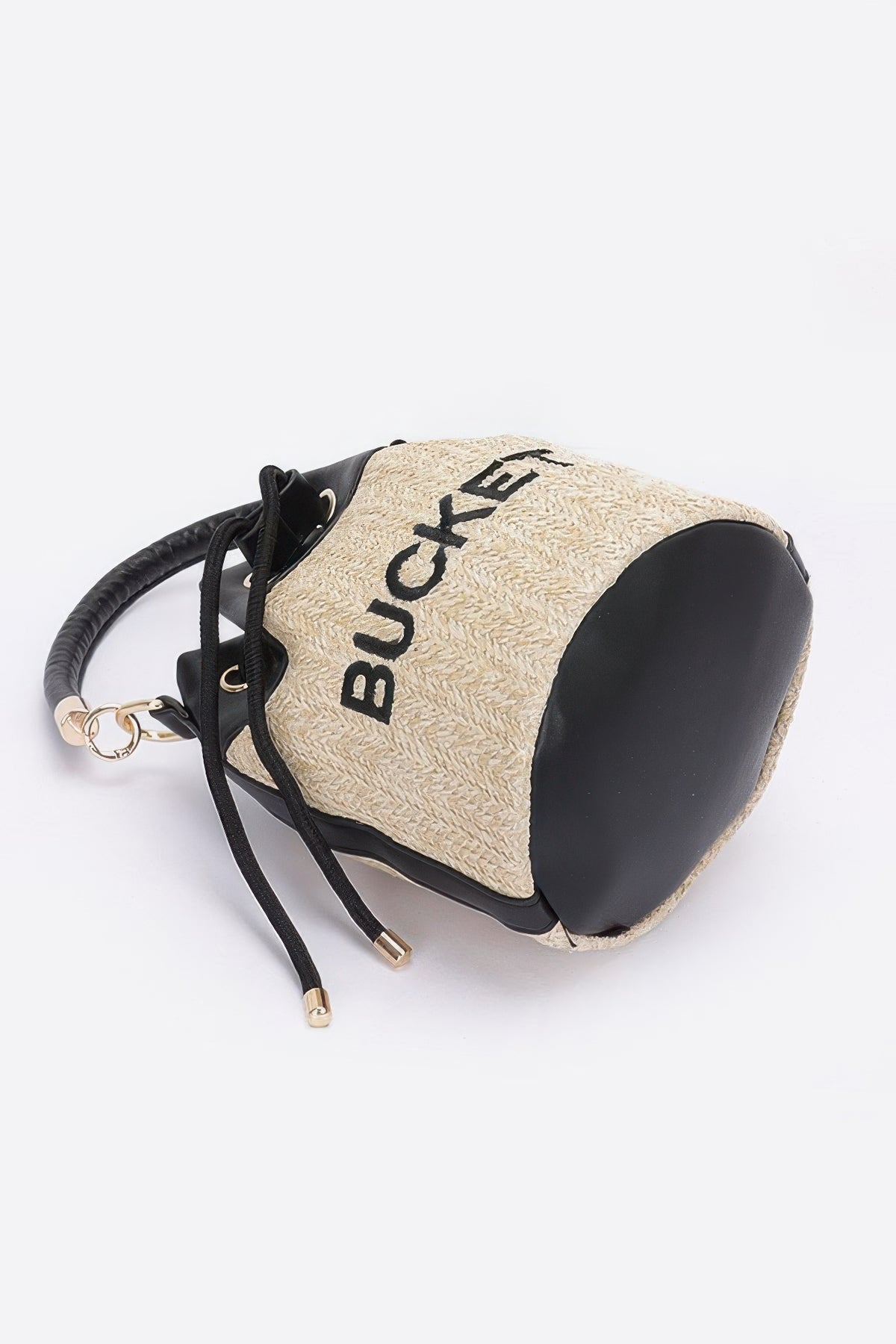 Faux Straw Bucket Bag – alternate view