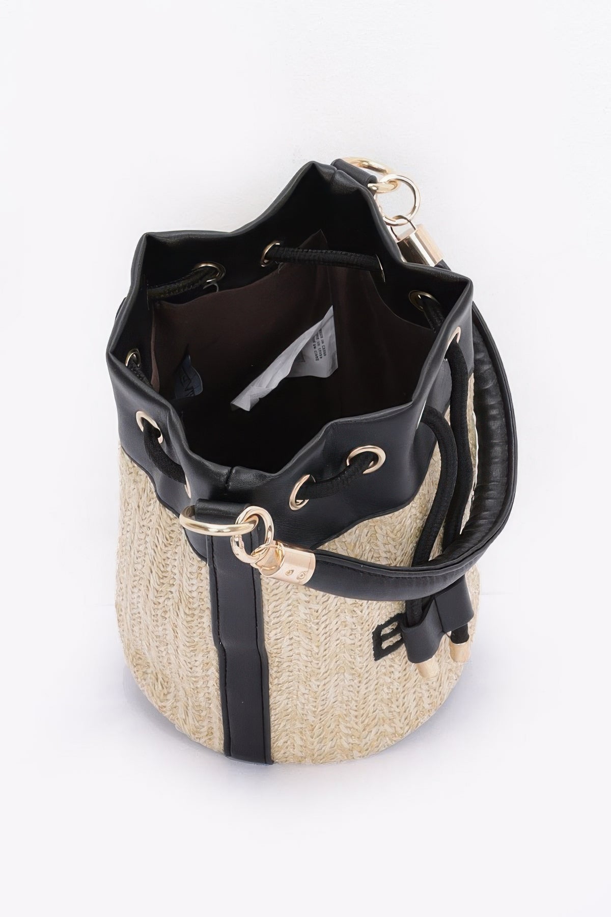 Faux Straw Bucket Bag – alternate view