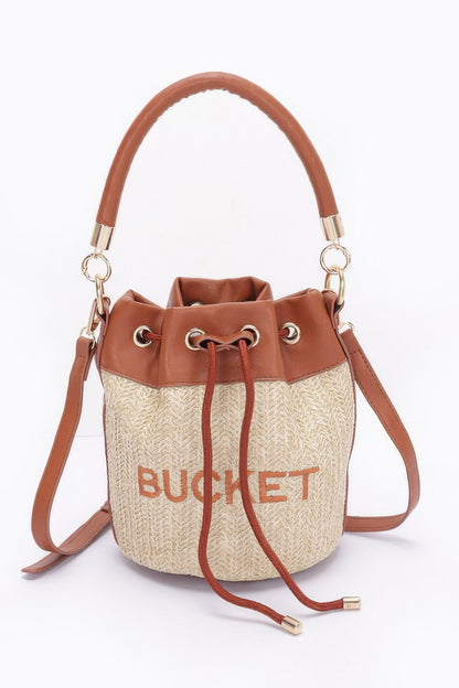 Faux Straw Bucket Bag – alternate view