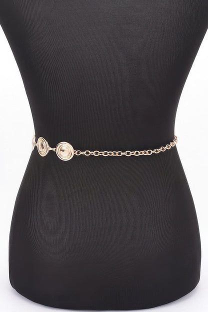 Round Metal Chain Belt – alternate view