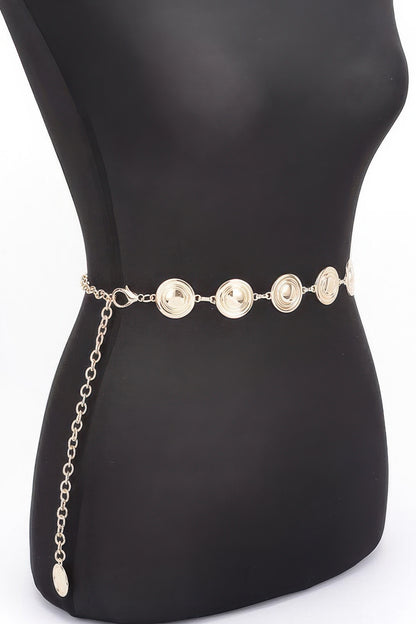 Round Metal Chain Belt – alternate view