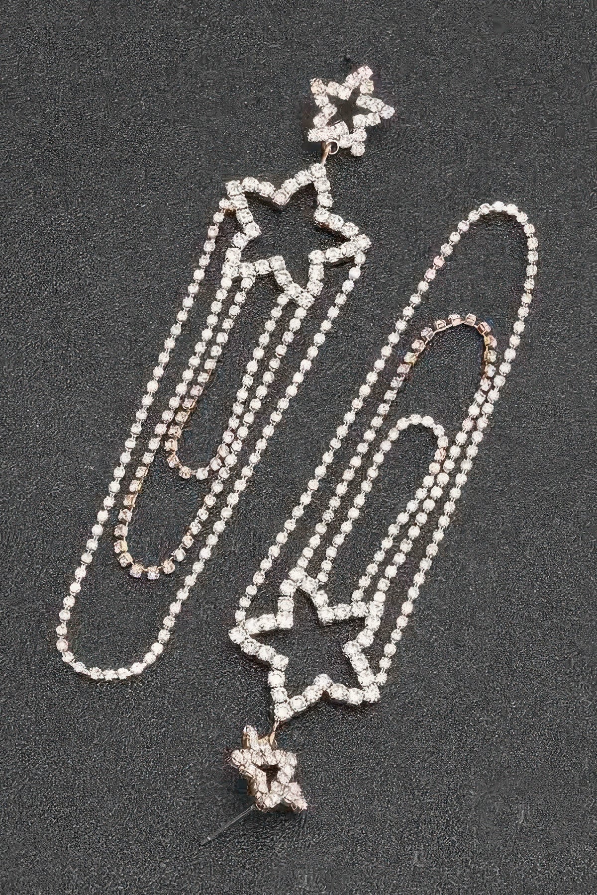 Rhinestone Fringe Earring – alternate view