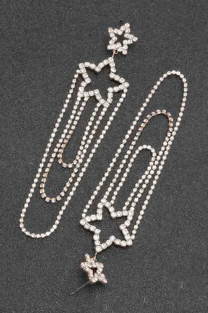 Rhinestone Fringe Earring – alternate view