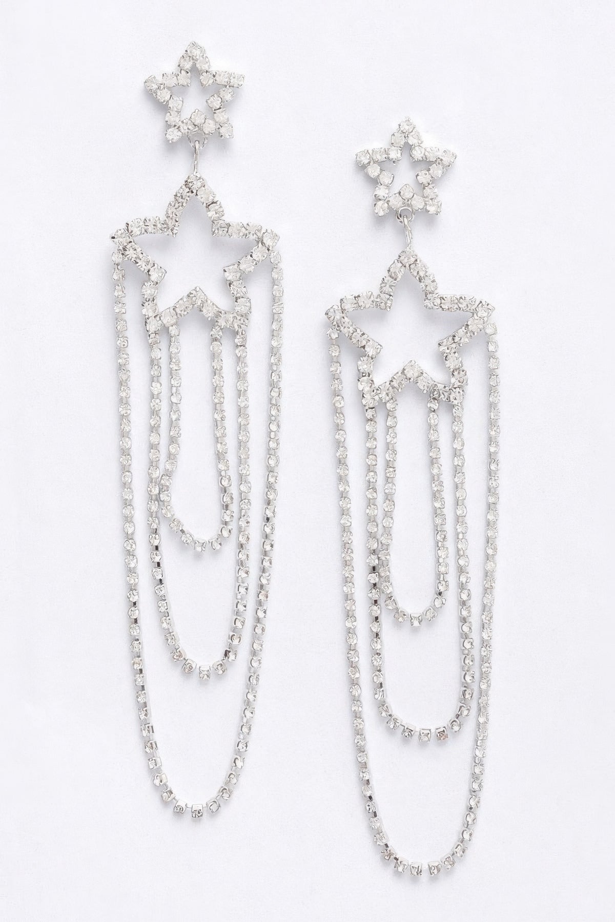 Rhinestone Fringe Earring – alternate view