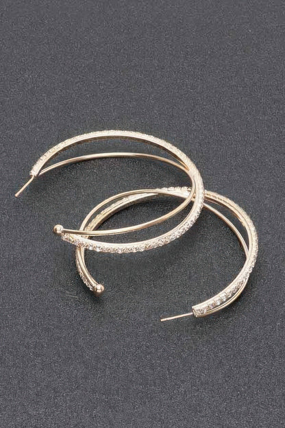 Rhinestone Hoop Earring – alternate view