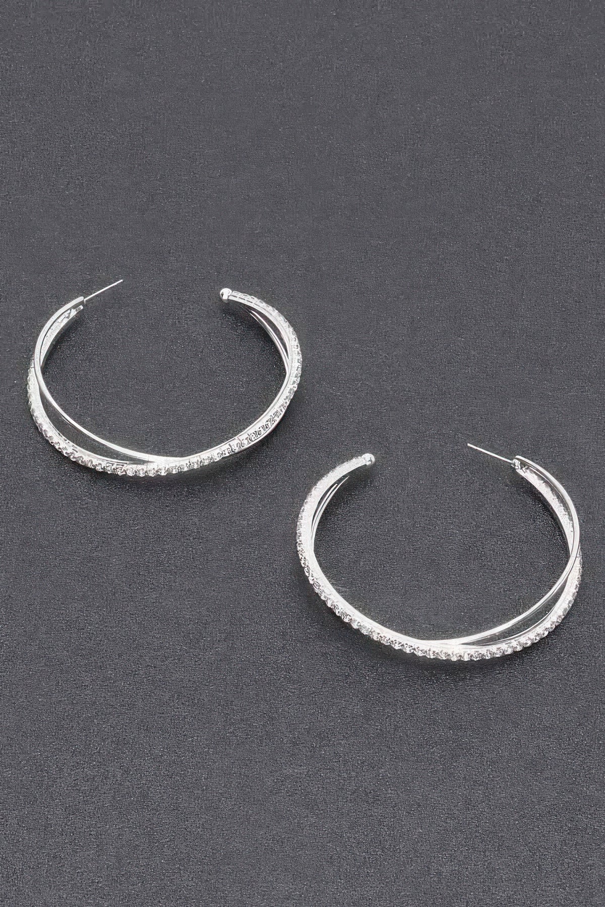 Rhinestone Hoop Earring – alternate view