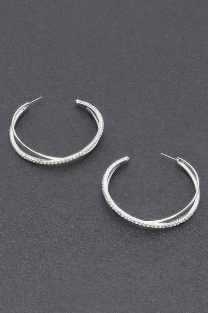 Rhinestone Hoop Earring – alternate view