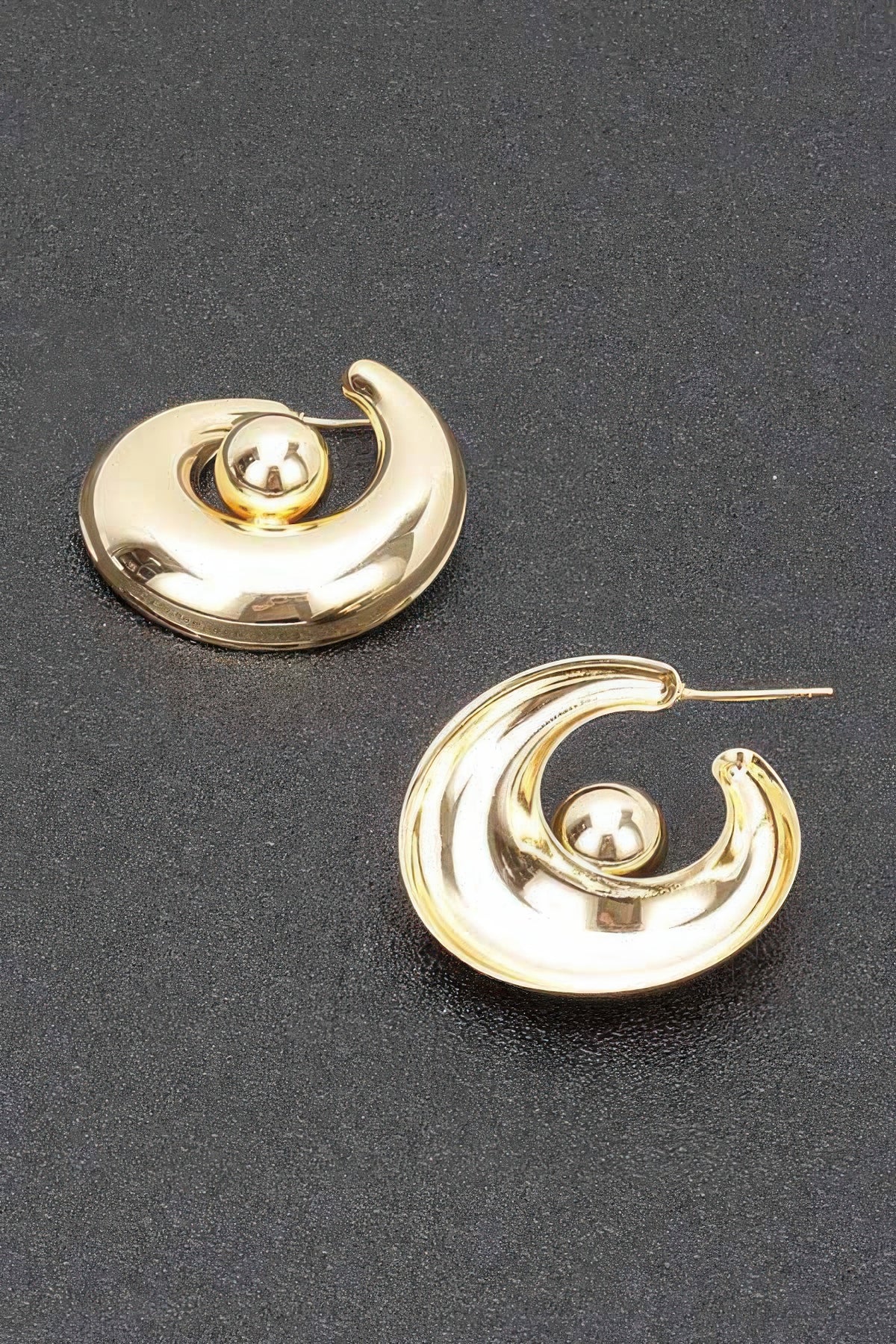 Gold Plated Metal Earring – alternate view