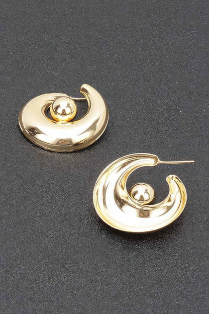Gold Plated Metal Earring – alternate view