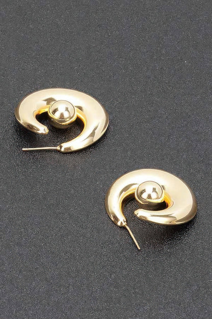 Gold Plated Metal Earring – alternate view