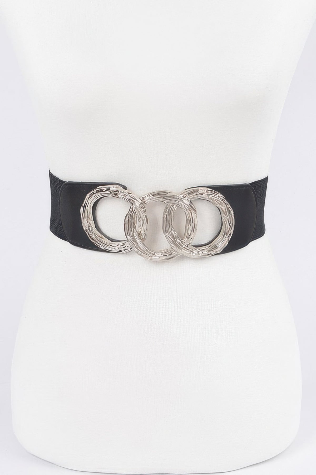 Triple O Ring Buckle Elastic Belt