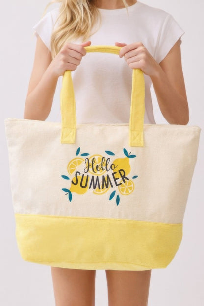 Hello Summer Terry Tote