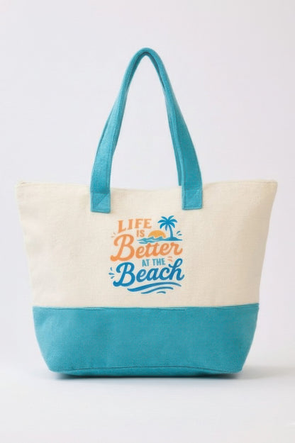 Life Is Better At The Beach Terry Tote