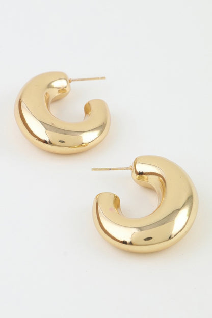 Polished Bulky Hoop Earrings