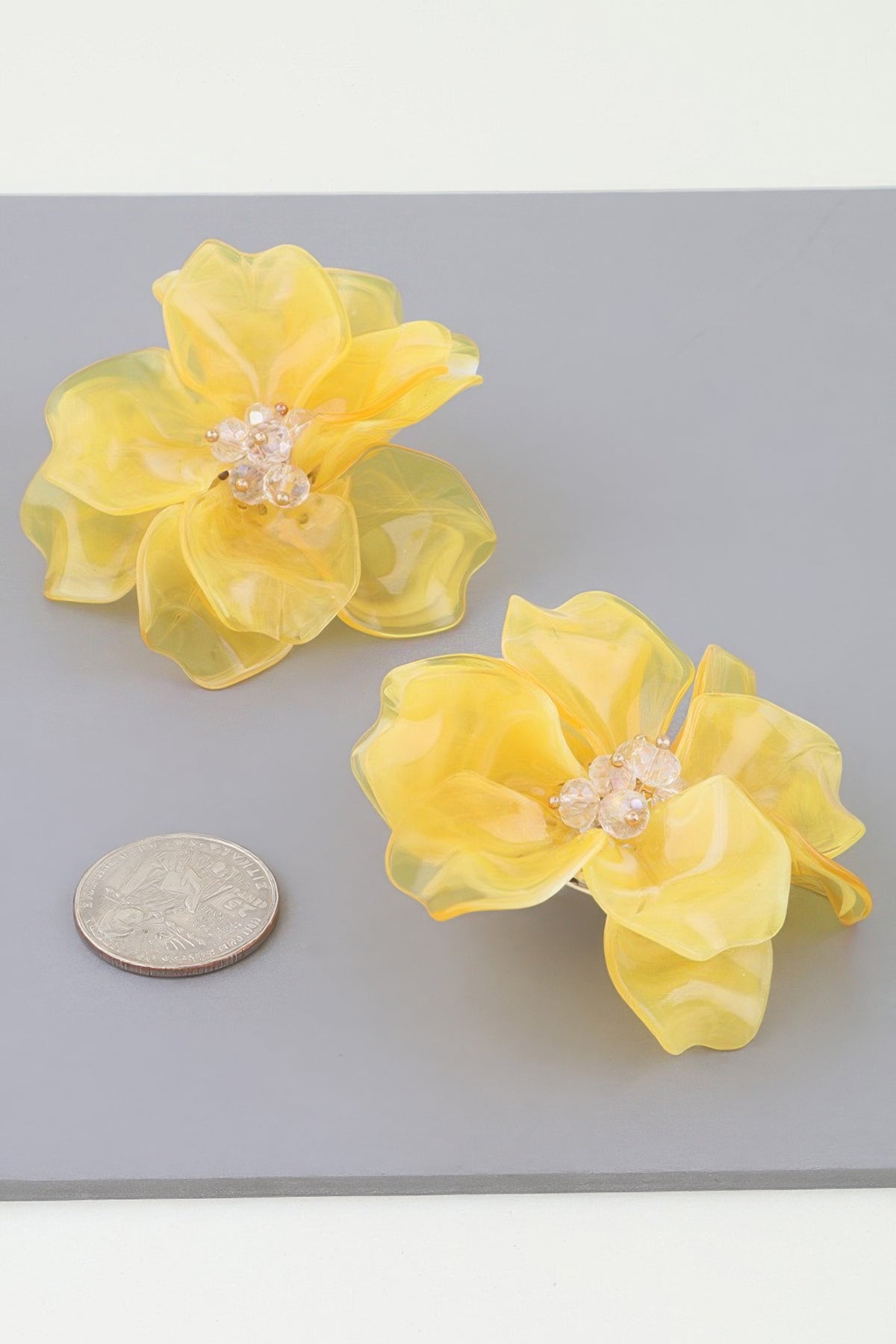 Polished Blooming Flower Stud Earrings