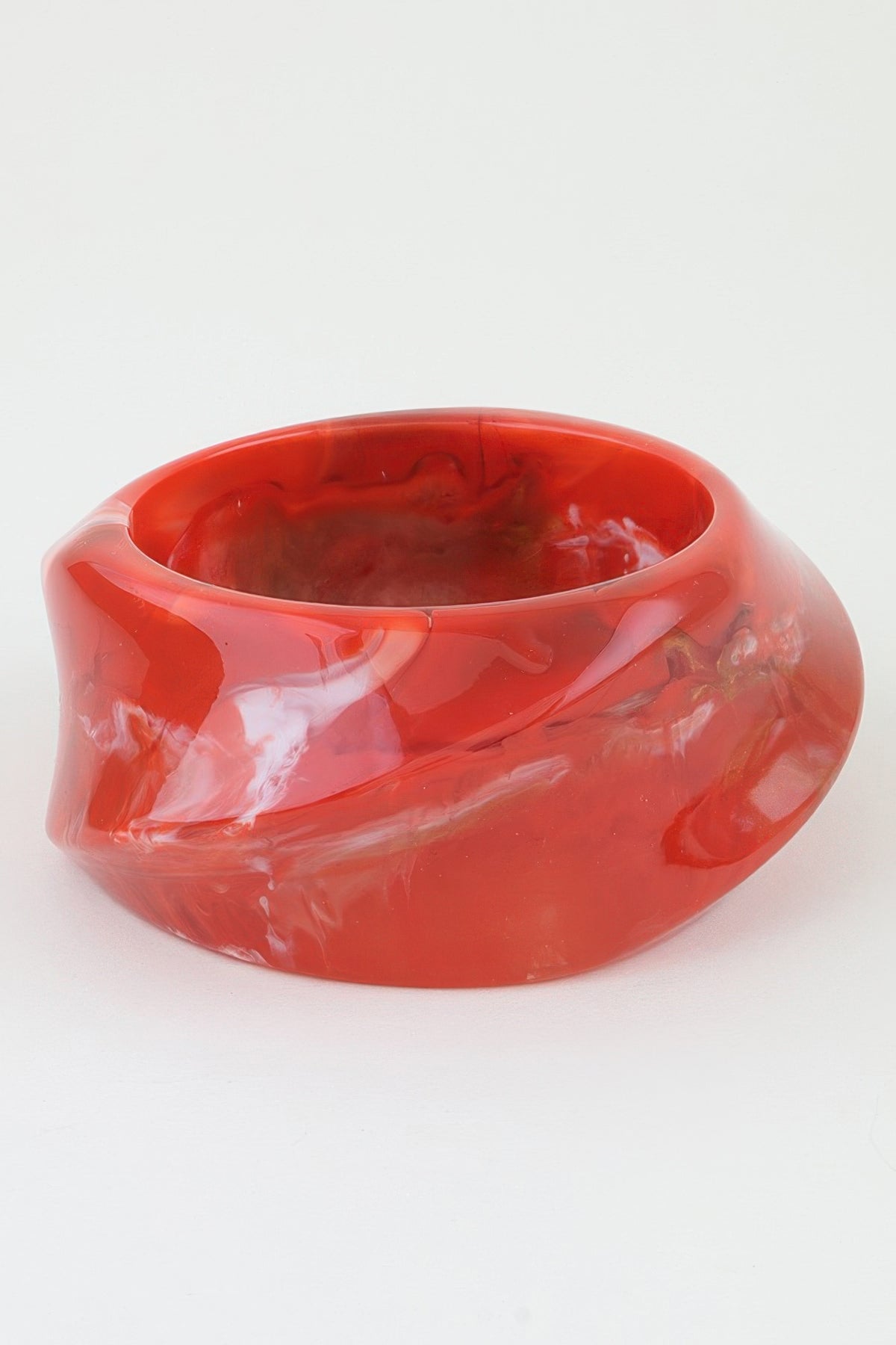 Curved Wide Resin Bangle Bracelet