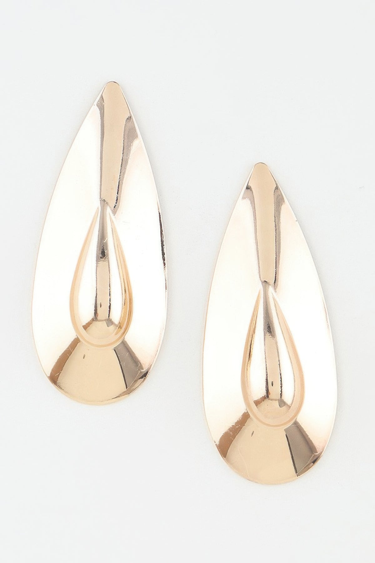 Double Polished Teardrop Earrings