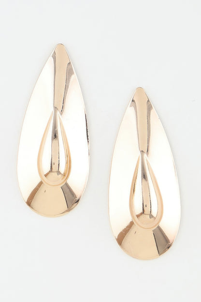 Double Polished Teardrop Earrings