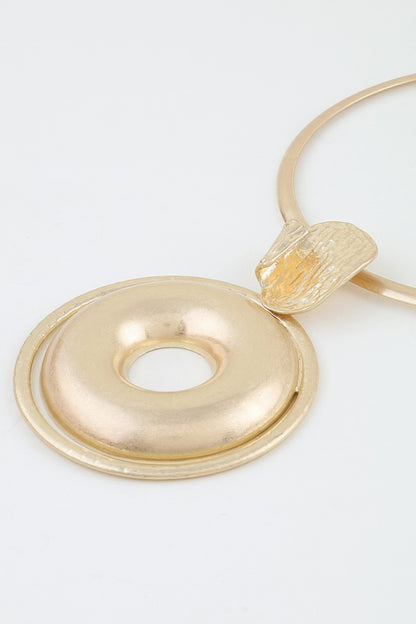 Polished Modern Disc Choker Necklace