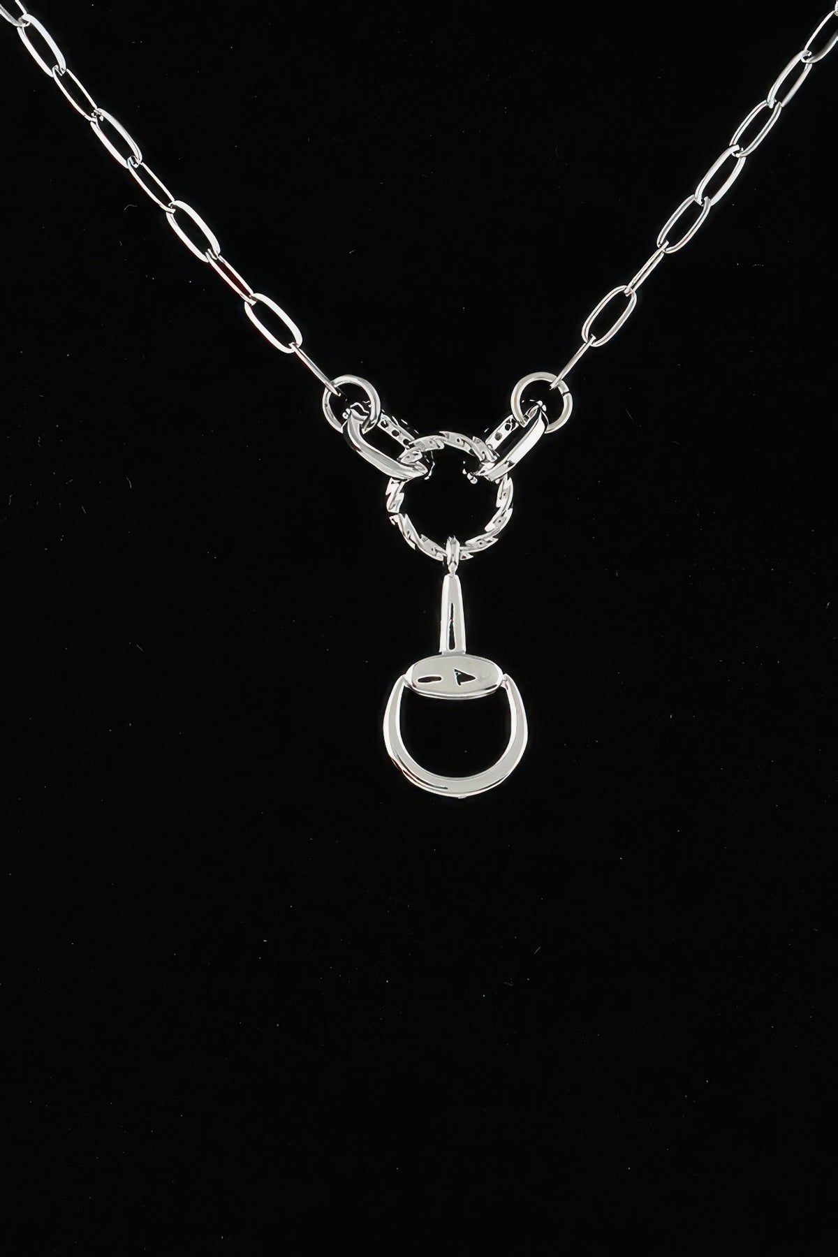 Twisted Loop Equestrian Chain Necklace