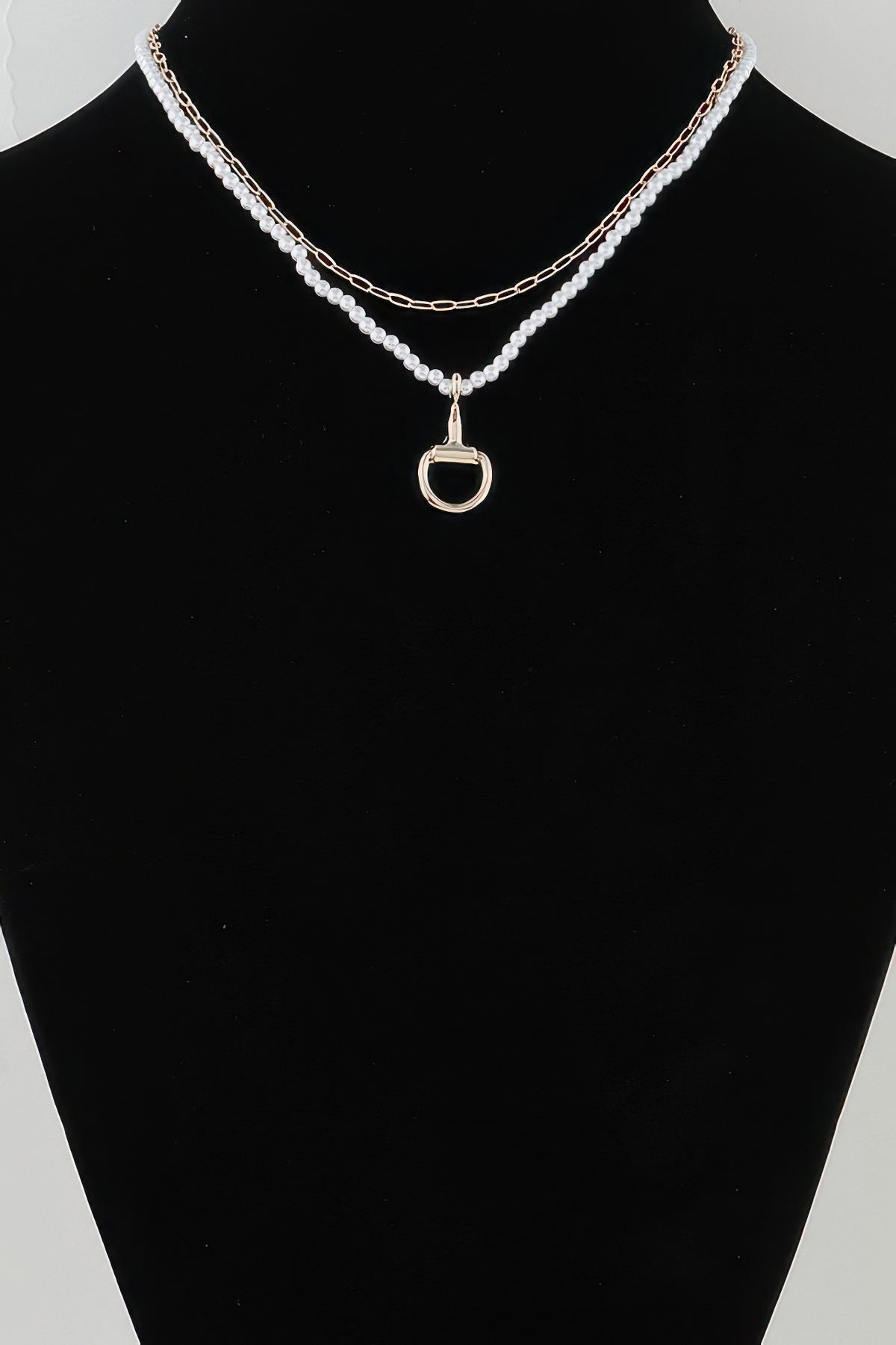Equestrian Drop Beaded Chain Necklace