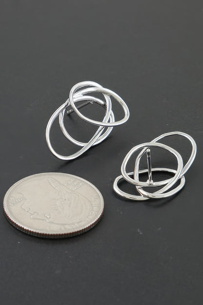 Triple Solar Spiral Earrings