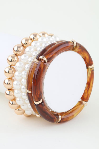 Marble Tube Beaded Bracelet
