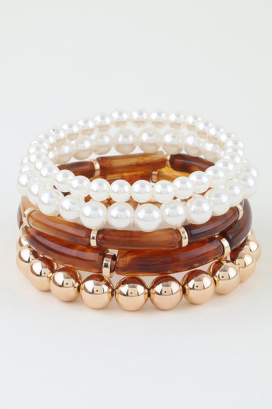 Marble Tube Beaded Bracelet