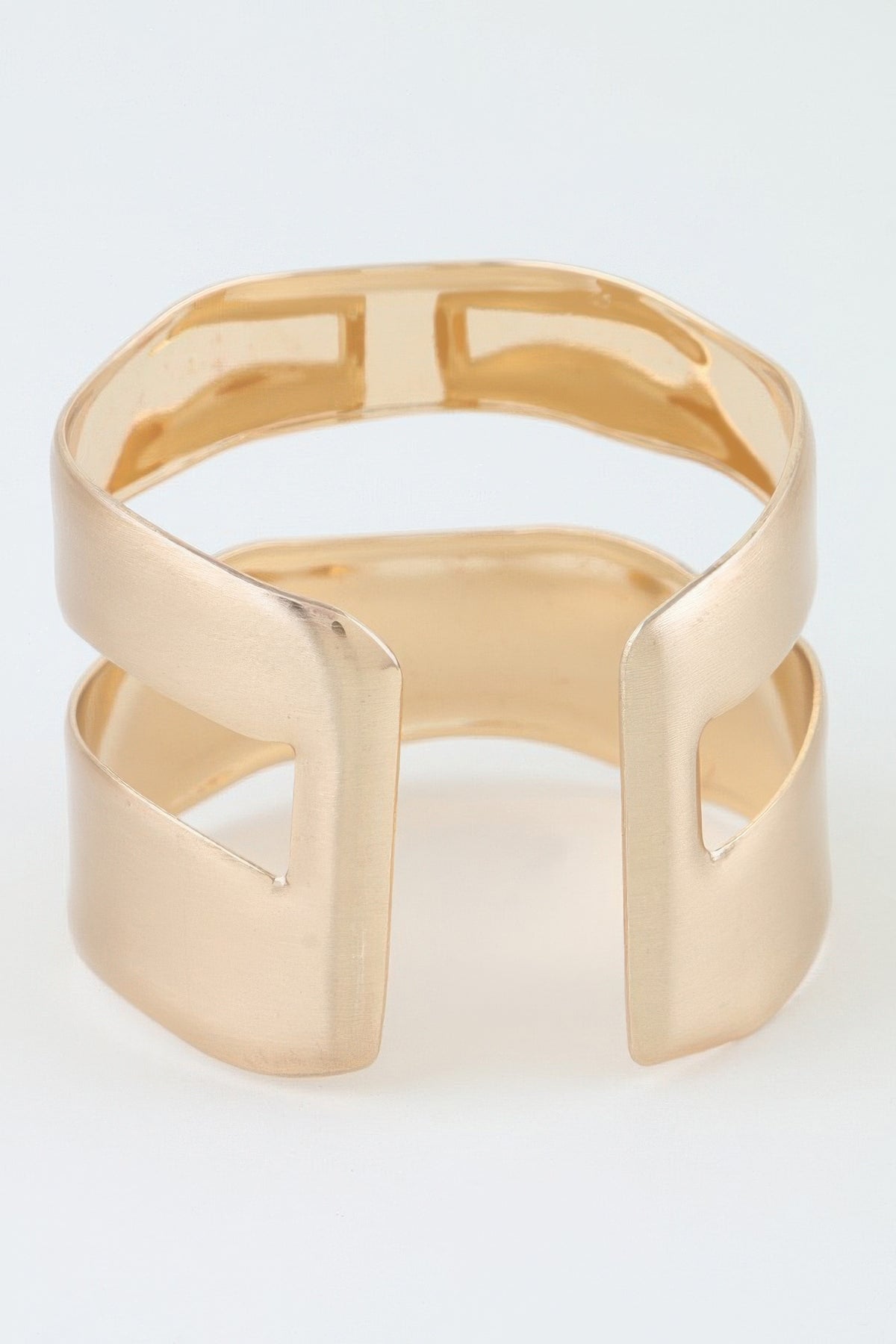 Hammered Double Wave Cuff Bracelet