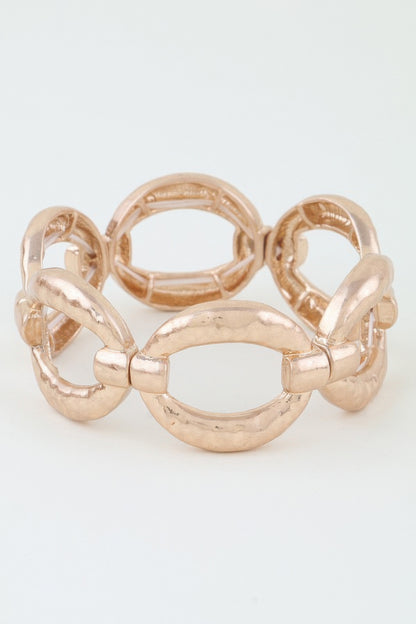 Hammered Chain Cuff Bracelet
