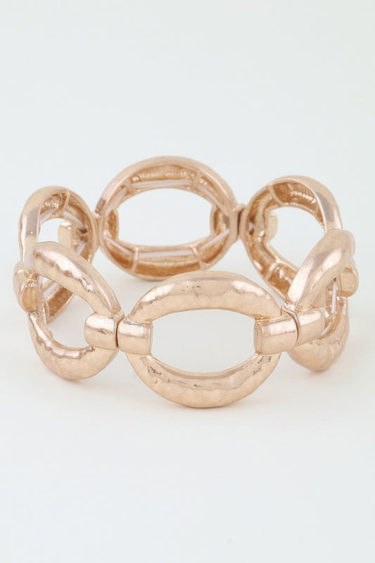 Hammered Chain Cuff Bracelet