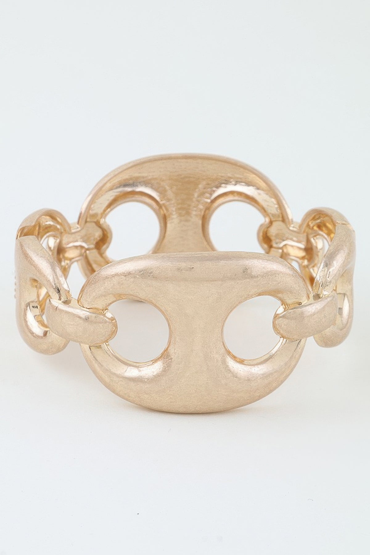 Hammered Mariner Chain Cuff Bracelet