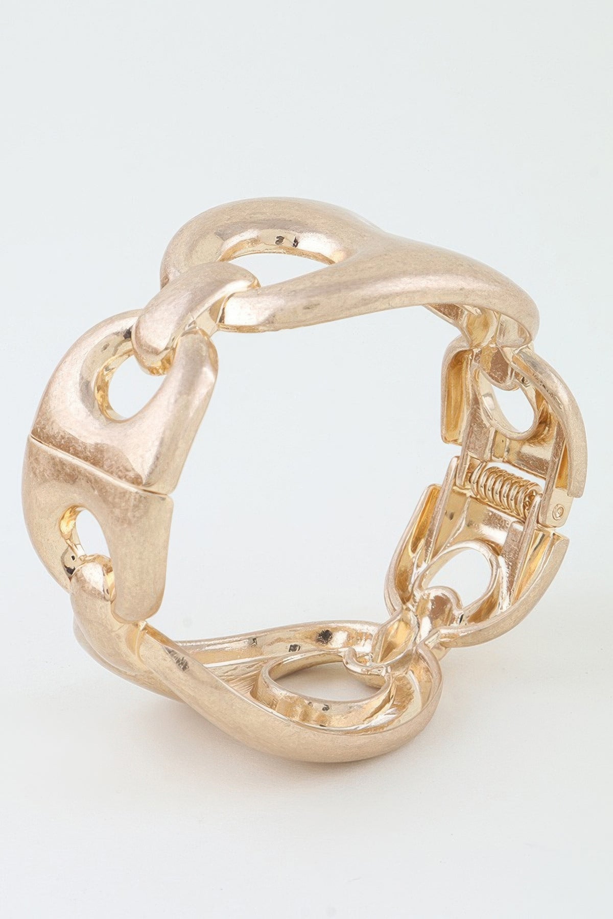 Hammered Mariner Chain Cuff Bracelet
