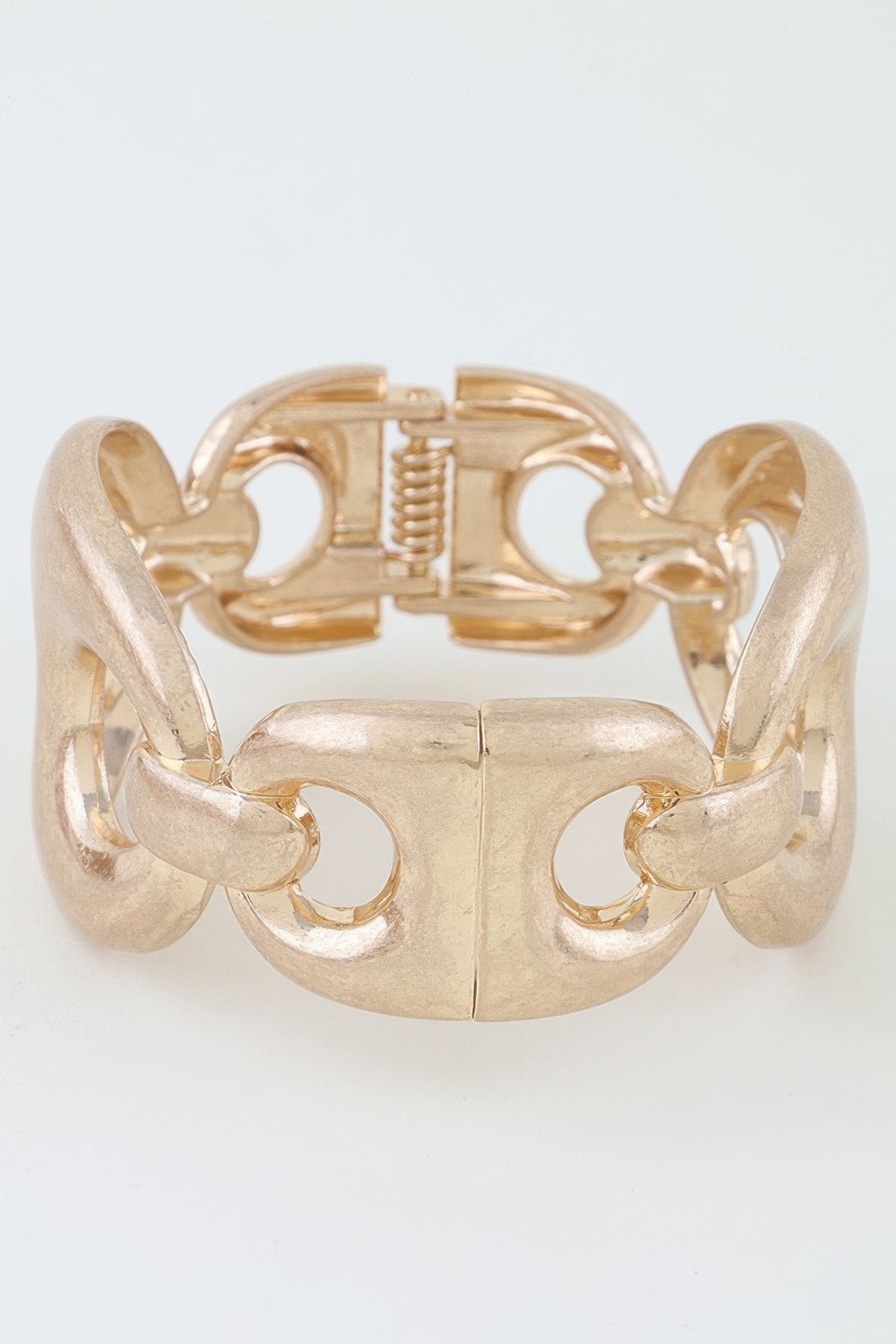 Hammered Mariner Chain Cuff Bracelet
