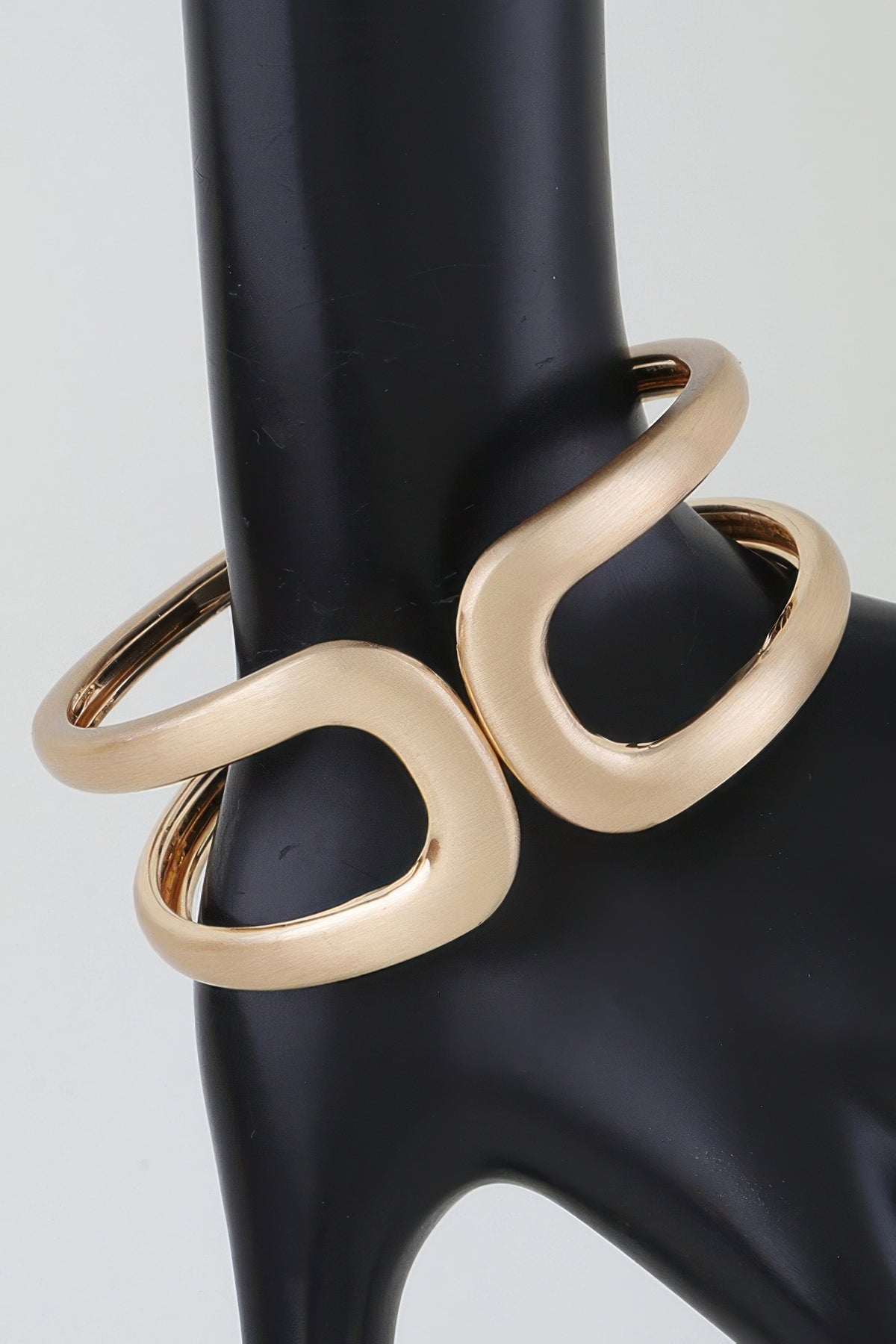 Hammered Open Loop Cuff Bracelet