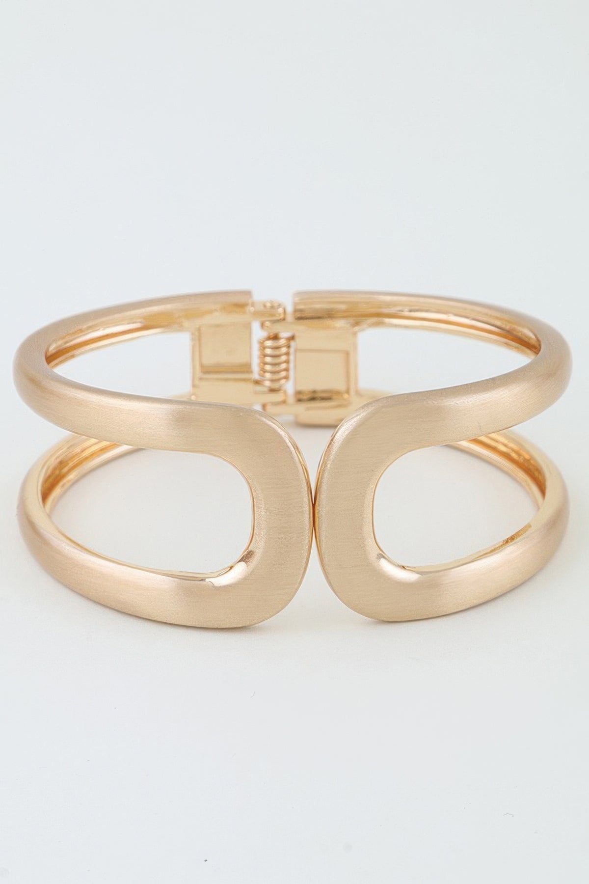 Hammered Open Loop Cuff Bracelet