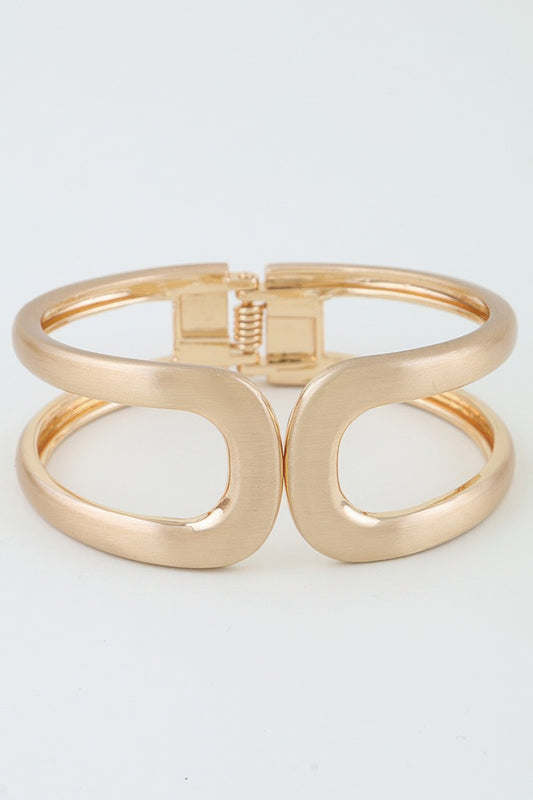 Hammered Open Loop Cuff Bracelet