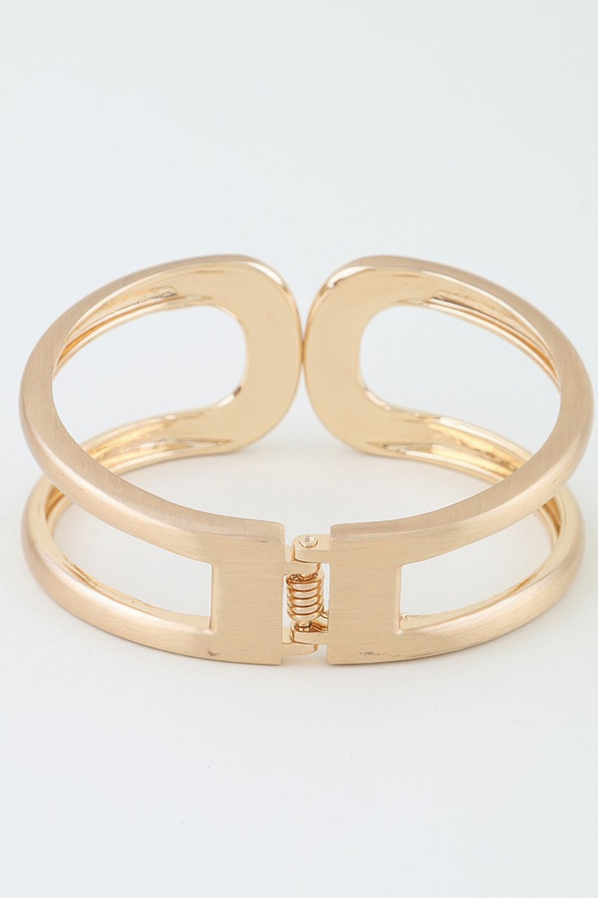Hammered Open Loop Cuff Bracelet