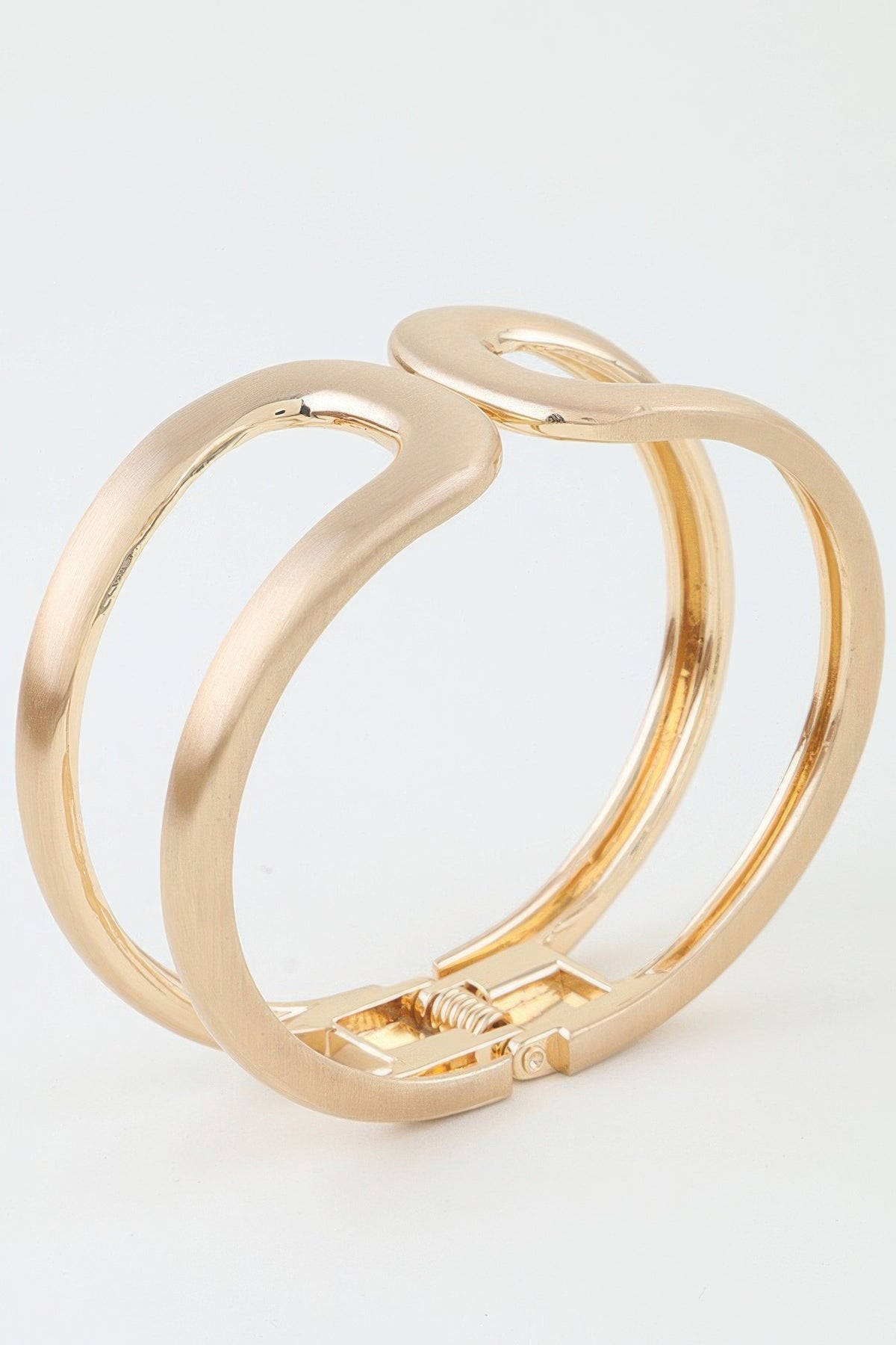 Hammered Open Loop Cuff Bracelet