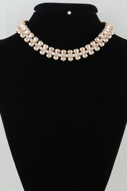 Multi Beaded Hourglass Necklace