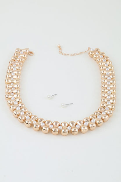 Multi Beaded Hourglass Necklace