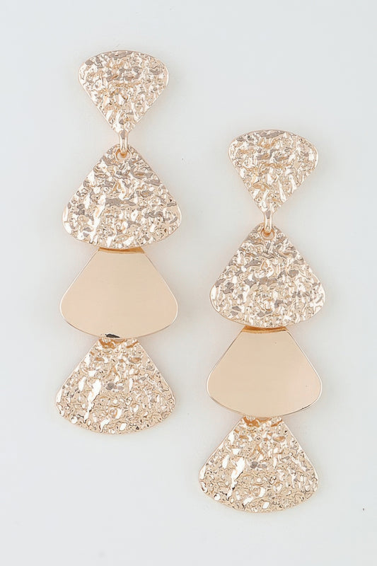 Hammered Scale Drop Earrings
