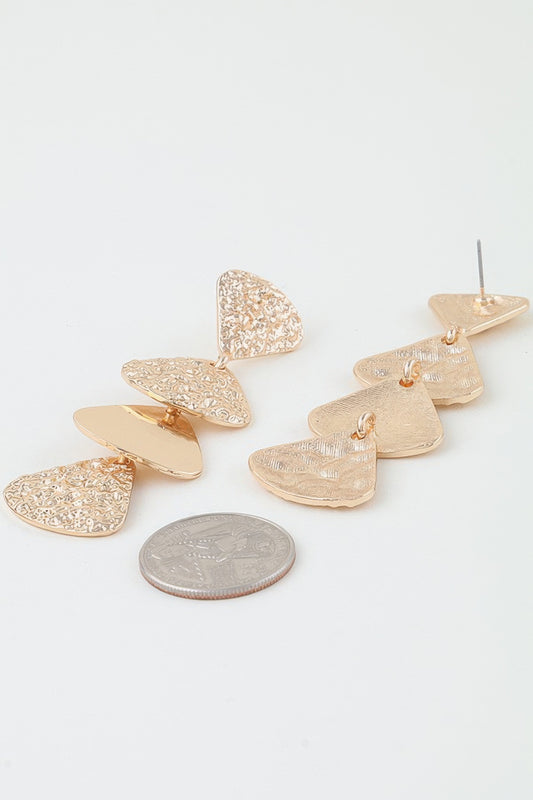 Hammered Scale Drop Earrings