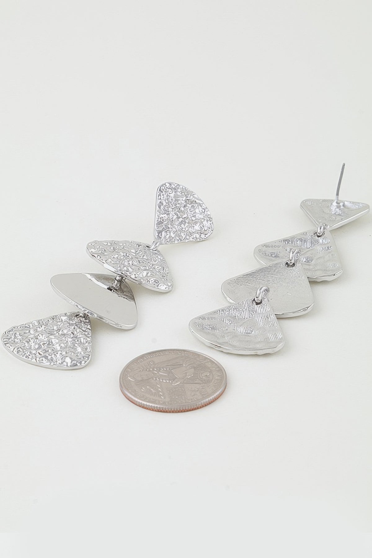Hammered Scale Drop Earrings
