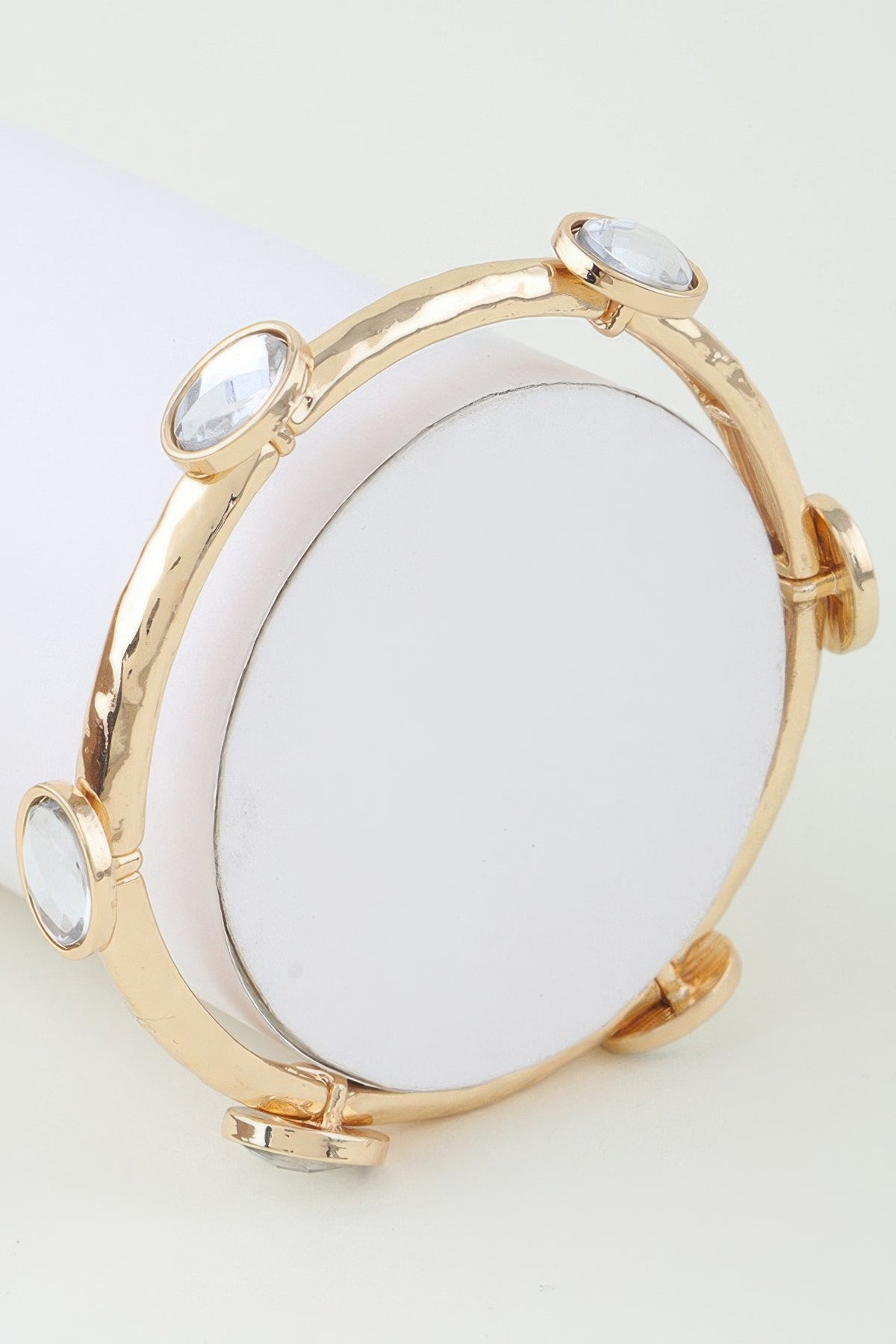 Pearl Stone Charm Cuff Bracelet